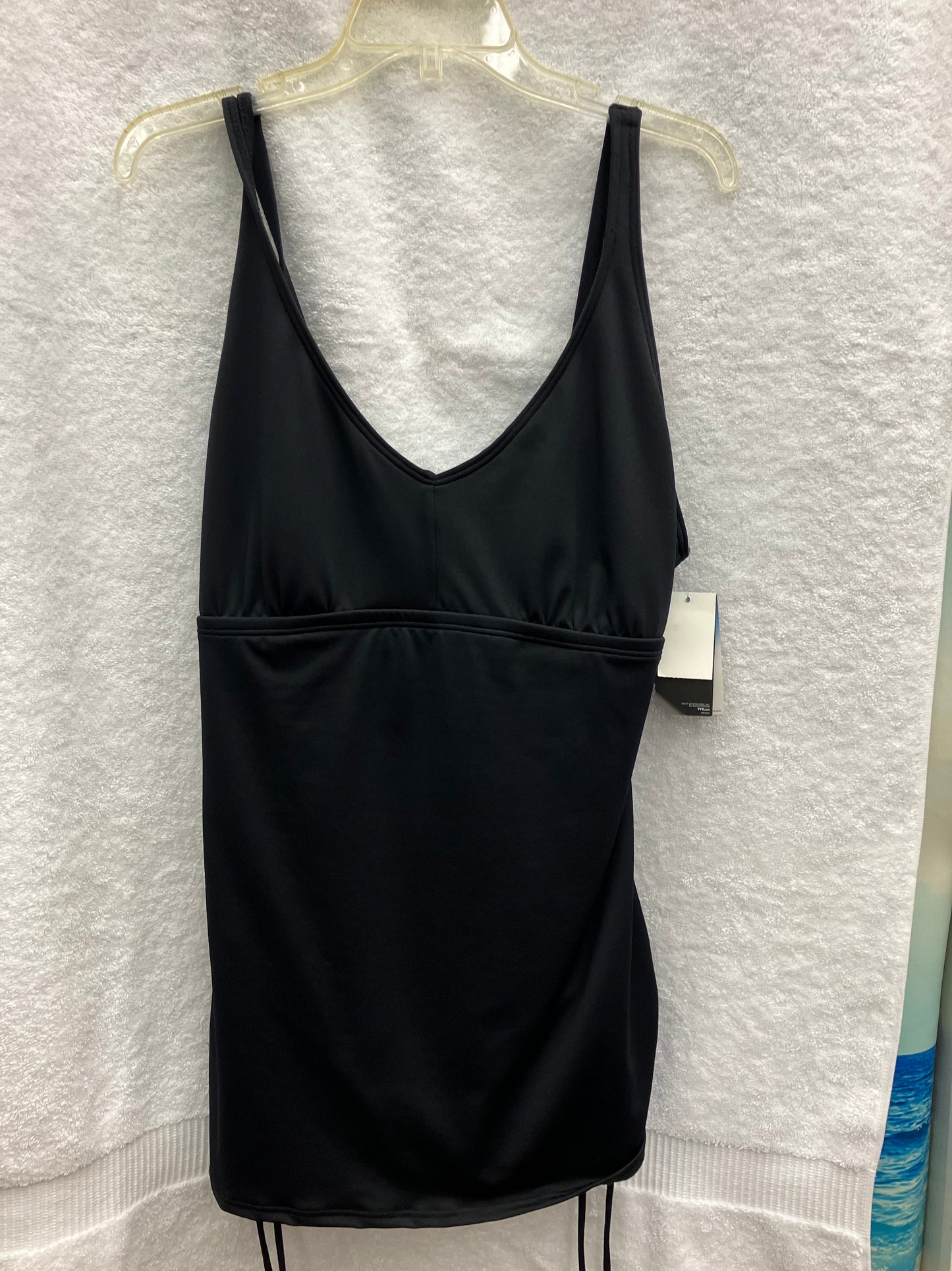 TYR Black Solid V Neck Sheath