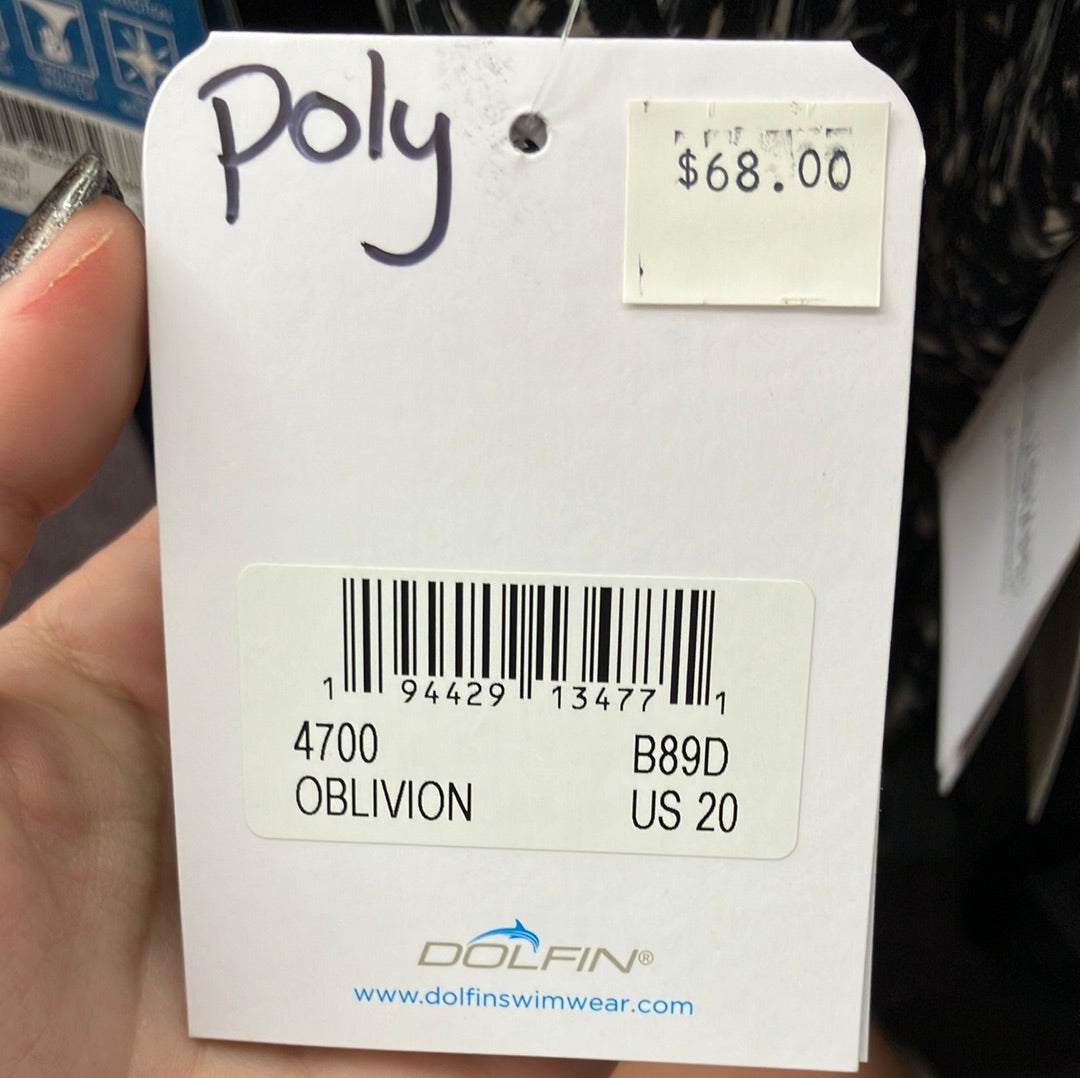 Dolfin Oblivion H Back One Piece Suit Size 20