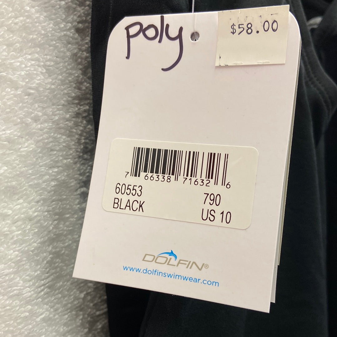 Dolfin Black H Back One Piece Suit Size 10