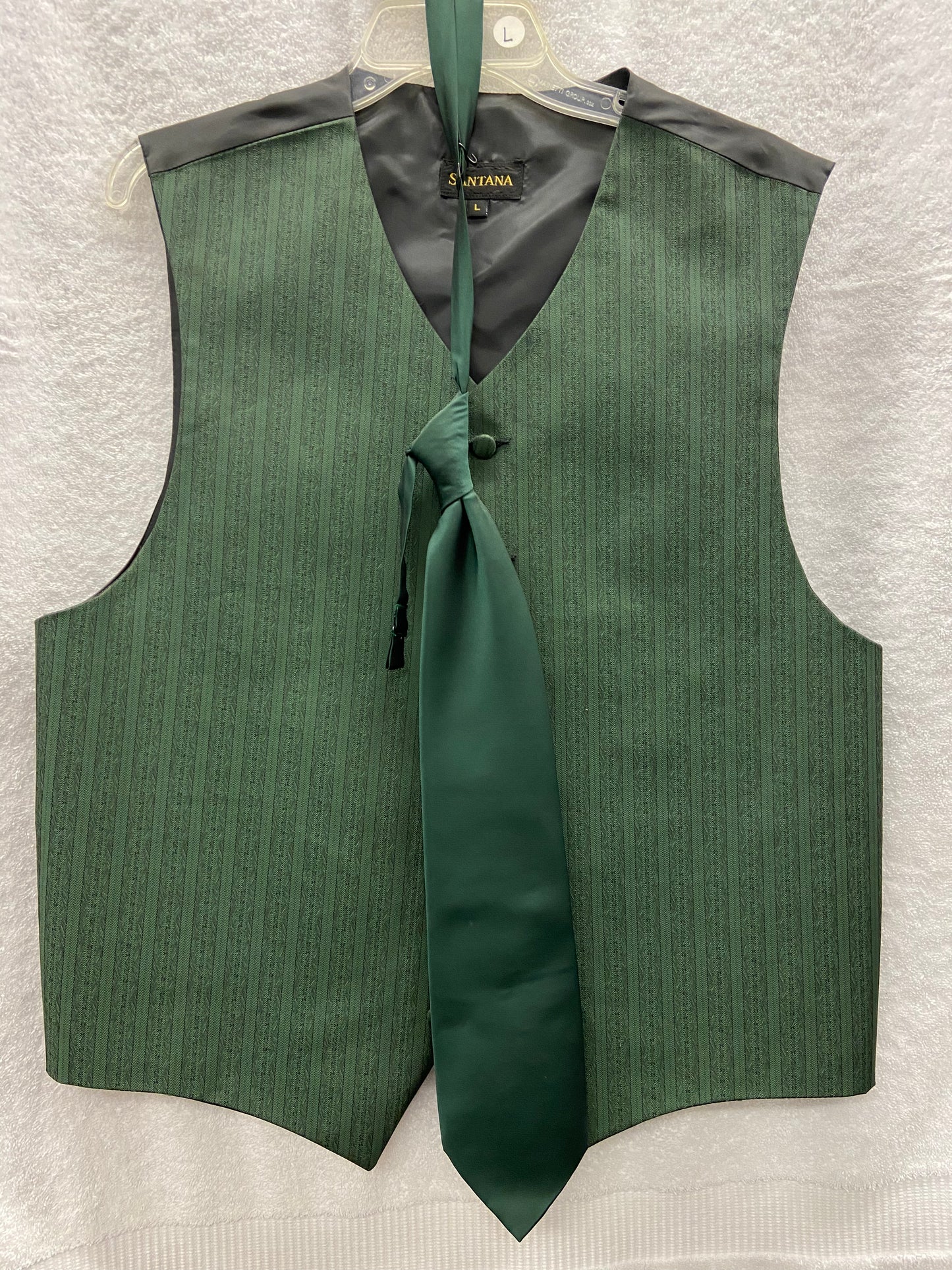 Large Green Vest and Tie