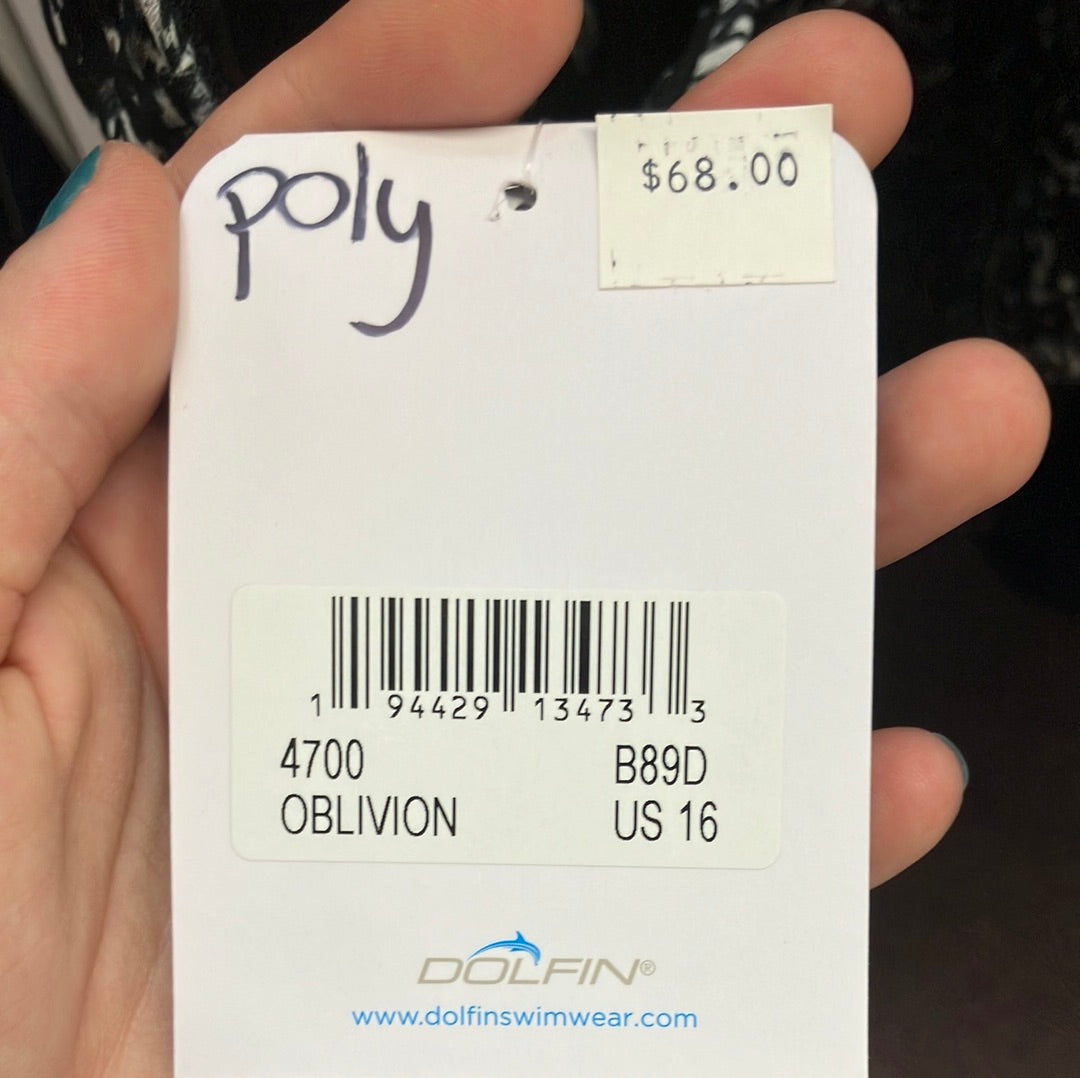 Dolfin Oblivion H Back One Piece Suit Size 16