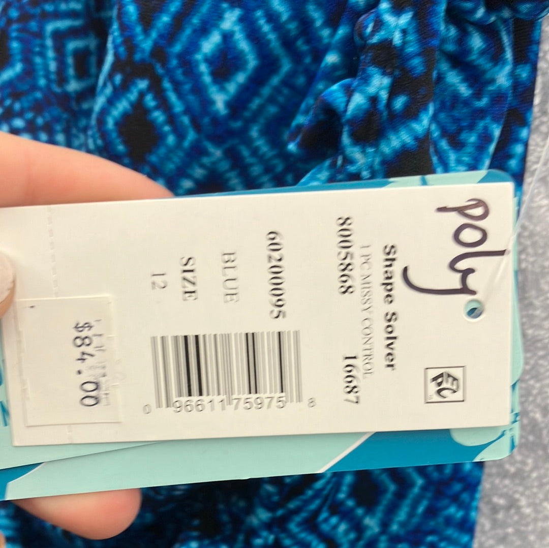 Penbrooke Blue Shape Solver One Piece Missy Control Size 12