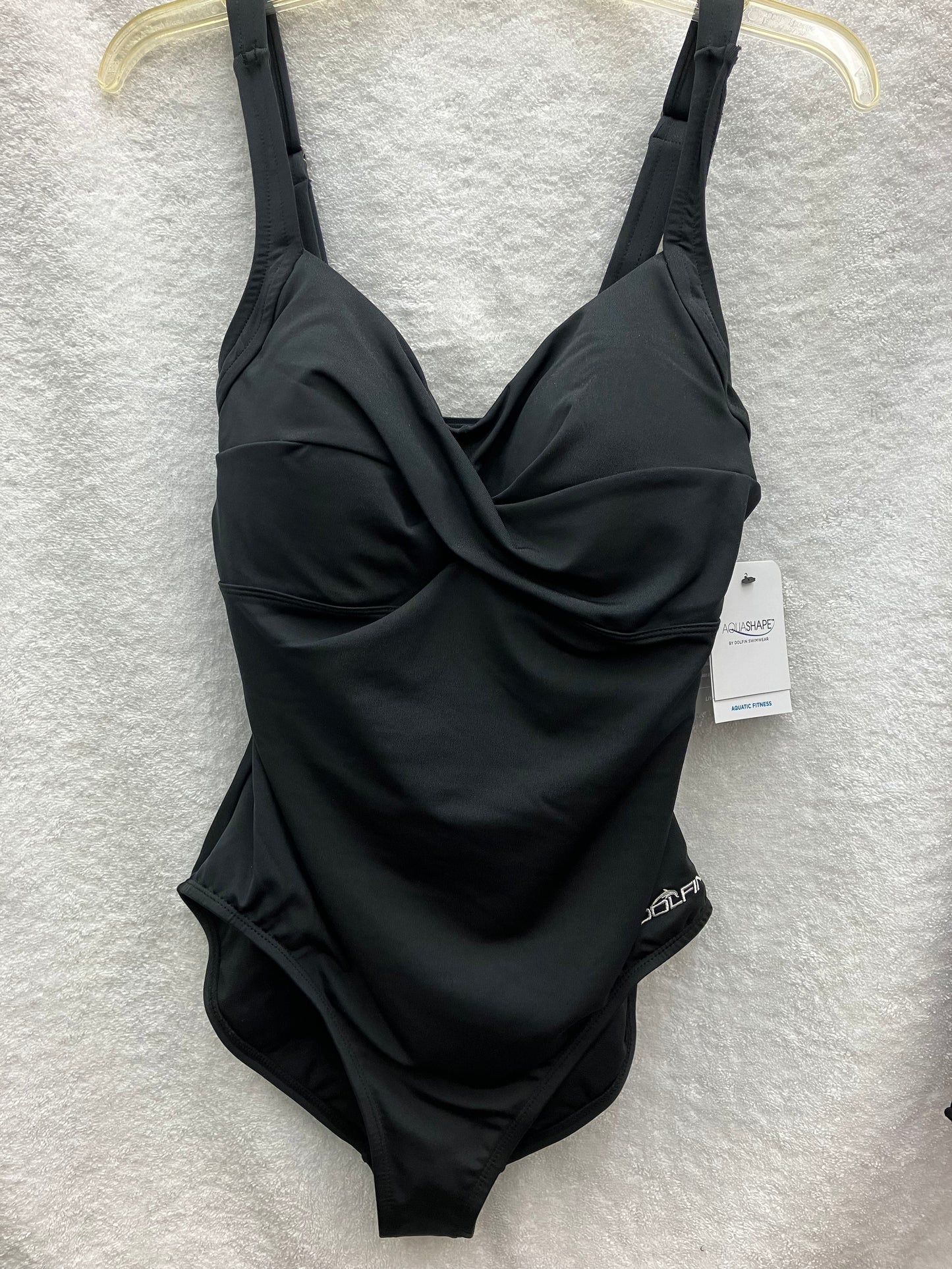 Dolfin Aquatic Fitness Black One Piece Suit Size 14