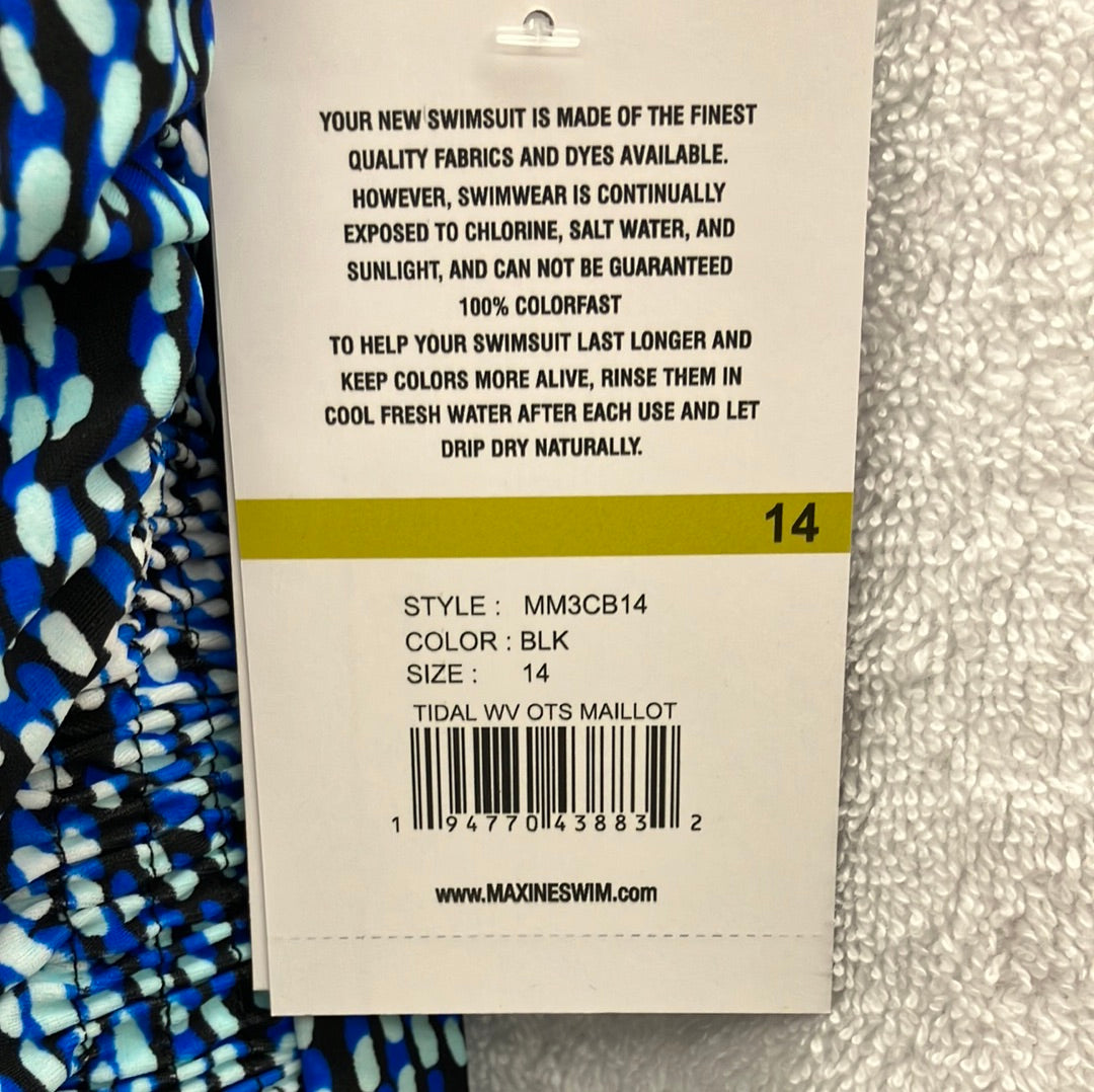 Maxine Black Tidal WV OTS Maillot Size 14