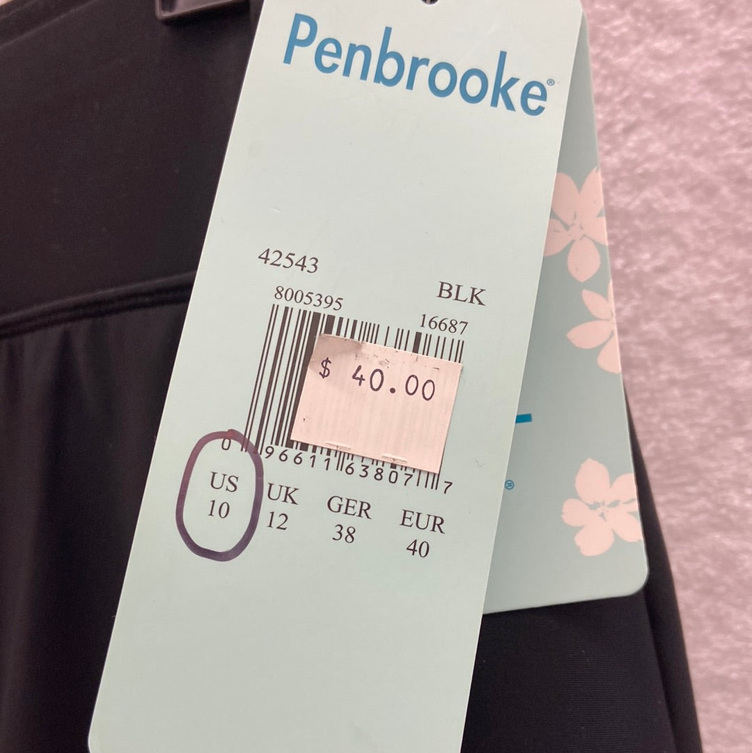 Penbrooke Black Swim Skirt Size 10