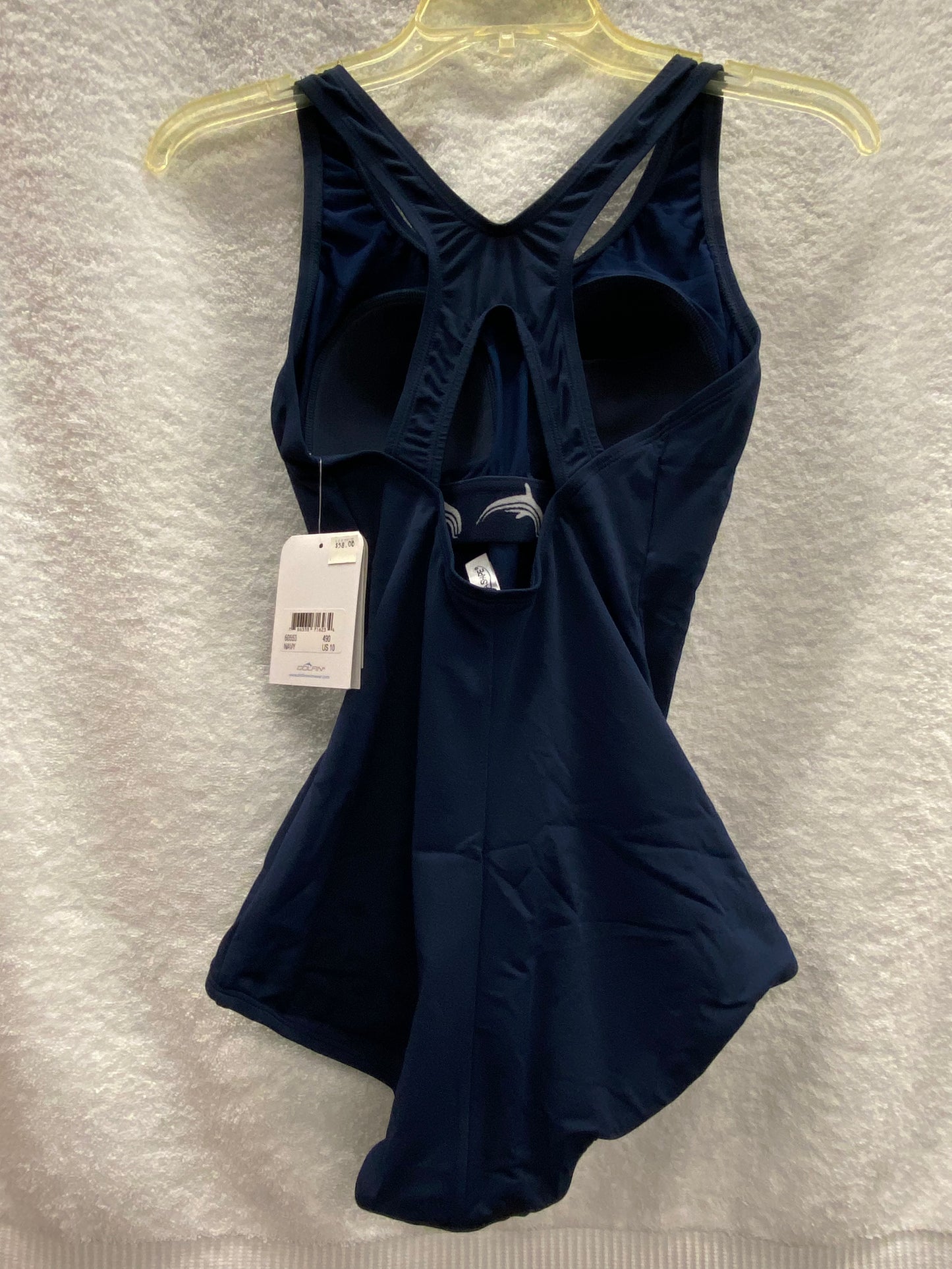Dolfin Navy H Back One Piece Suit Size 10