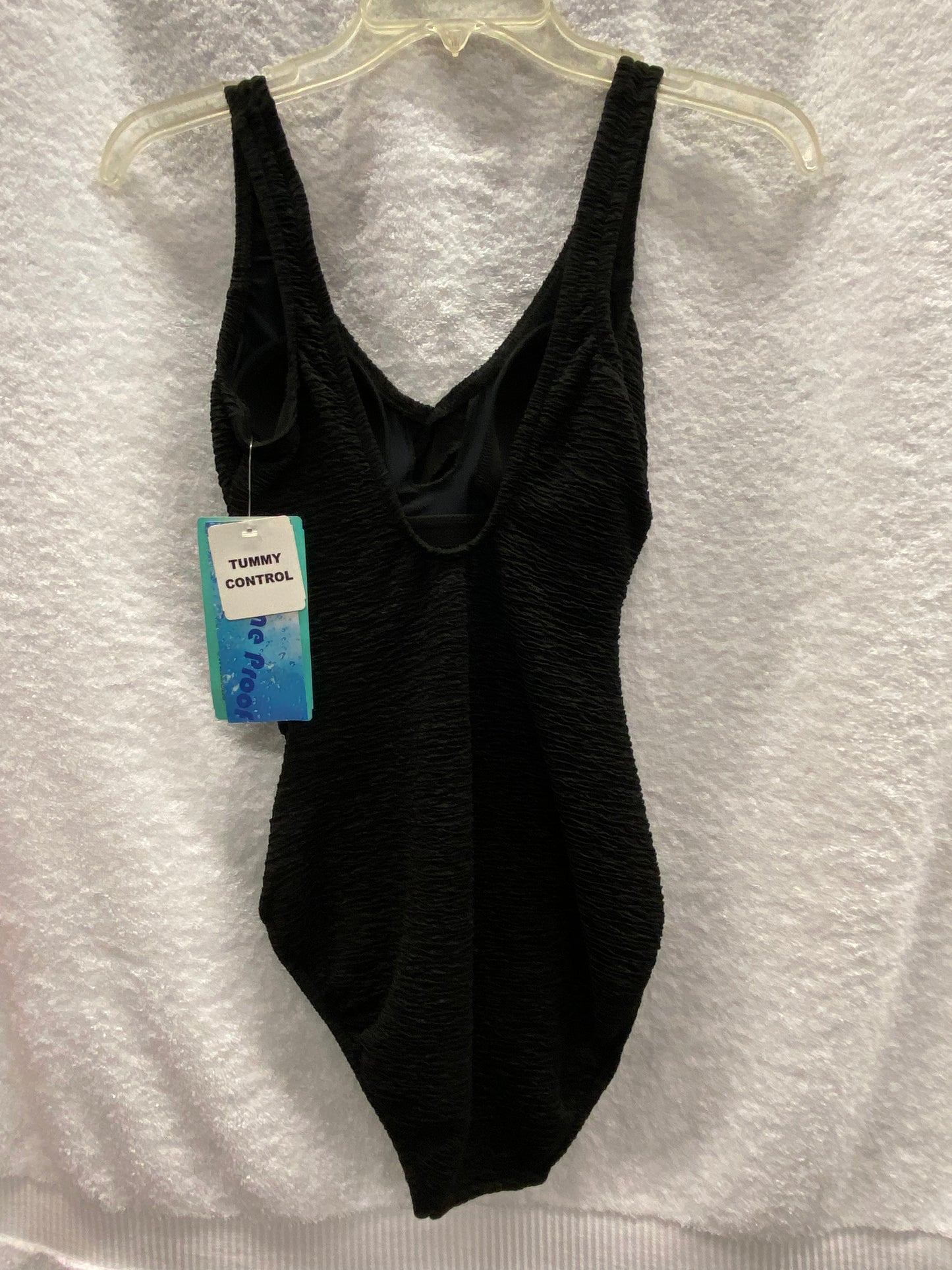 Penbrooke Black One Piece Krinkle Suit Size 10