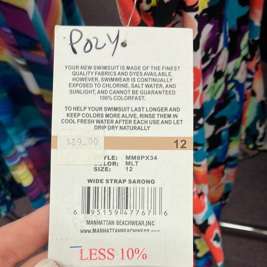 Maxine Multicolor Wide Strap Sarong Size 12