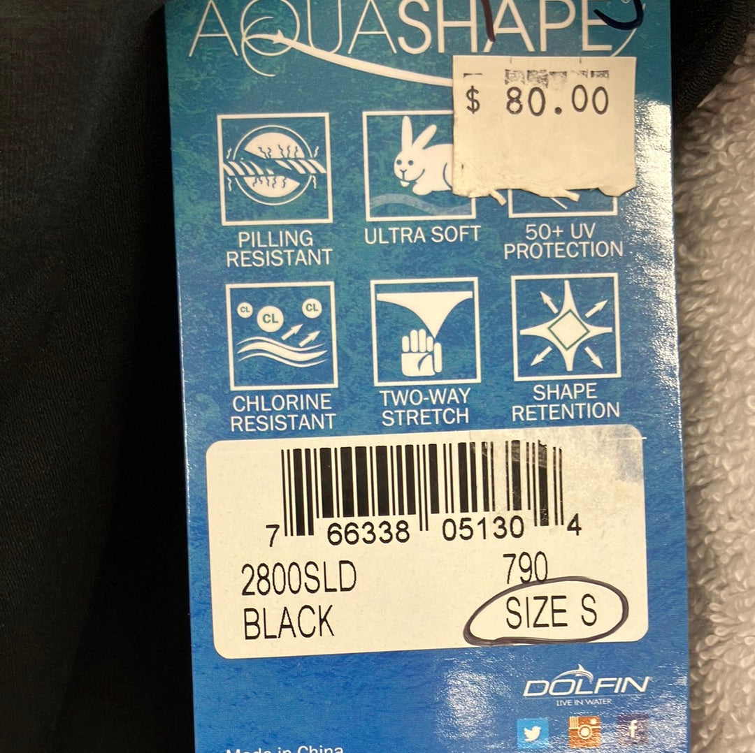 Dolfin Aquashape Black Two Piece Size Small