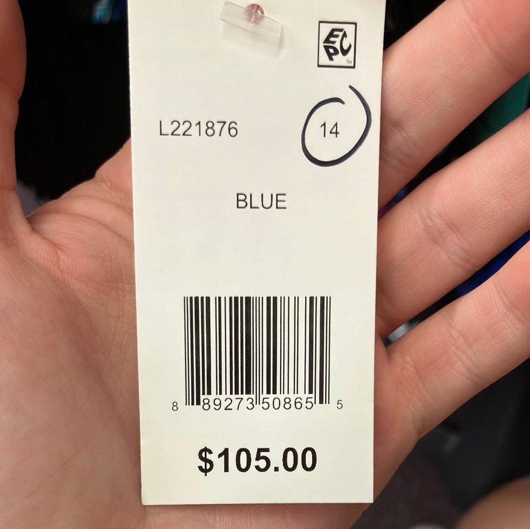 Longitude Blue One Piece Suit Size 14