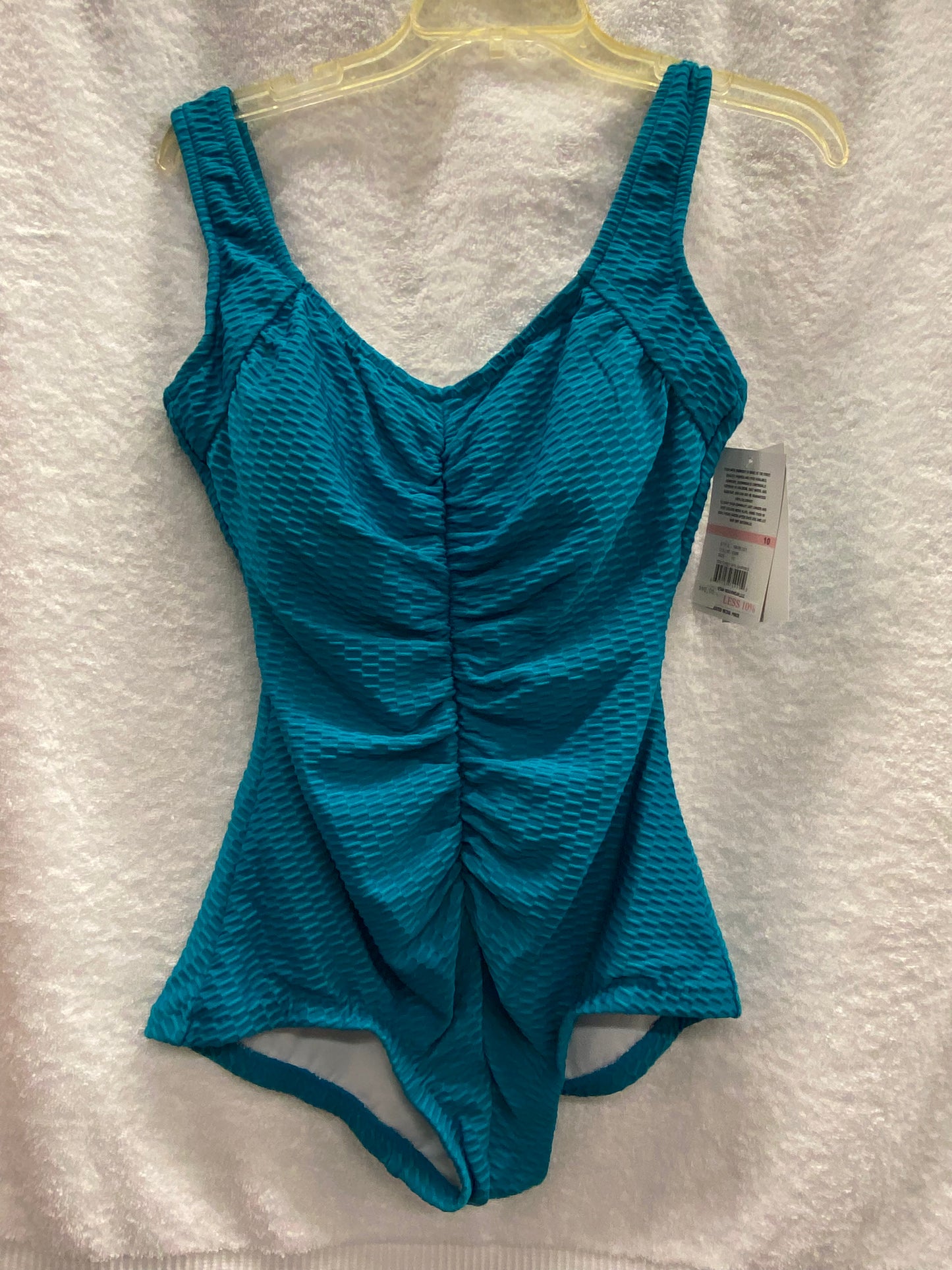 Maxine Emerald Textured Spa Shirred Suit Size 10