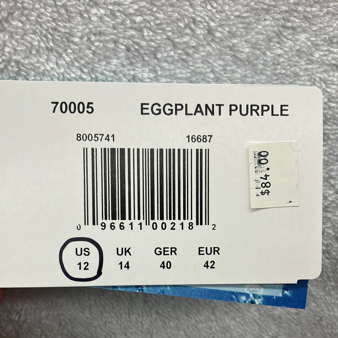Penbrooke Eggplant Purple One Piece X Back Suit Size 12