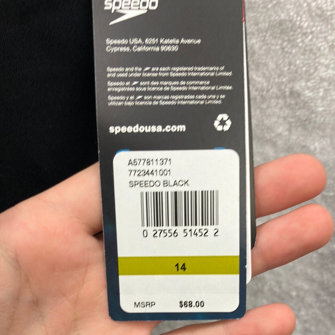 Speedo Black H Back Suit Size 14