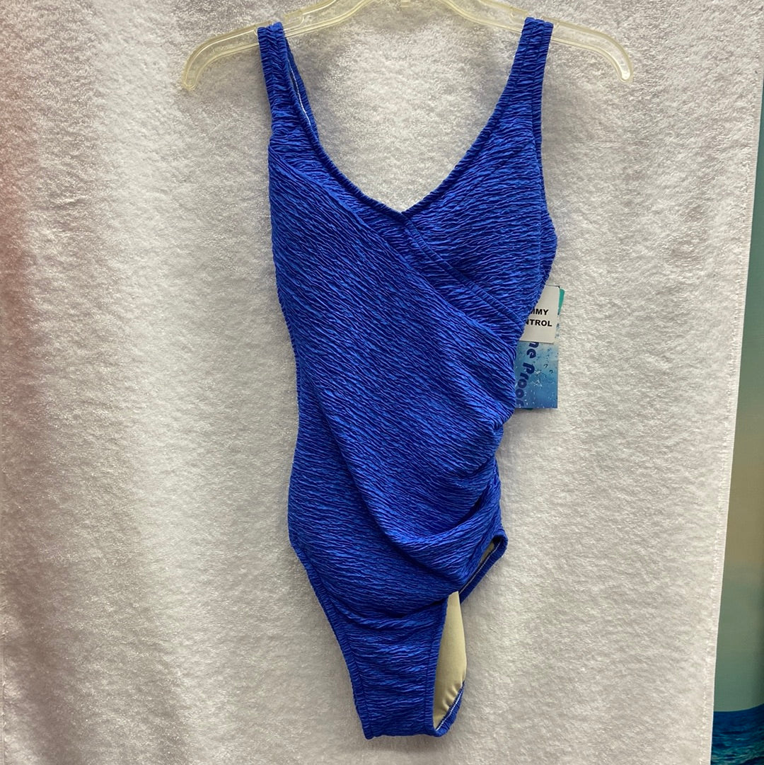 Penbrooke Peri Purple One Piece Krinkle Suit Size 8