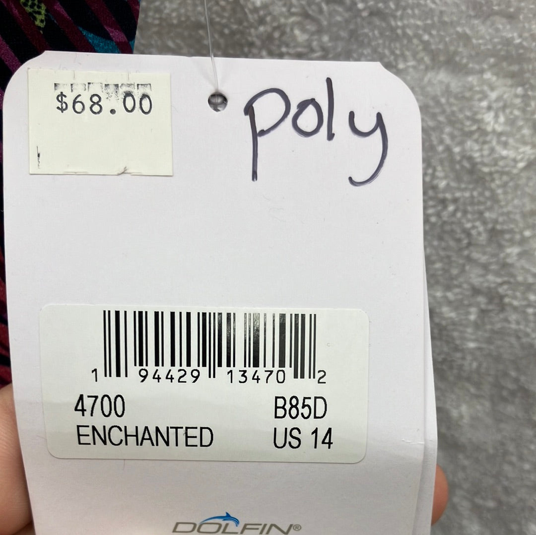 Dolfin Aquatic Fitness Enchanted H Back Suit Size 14