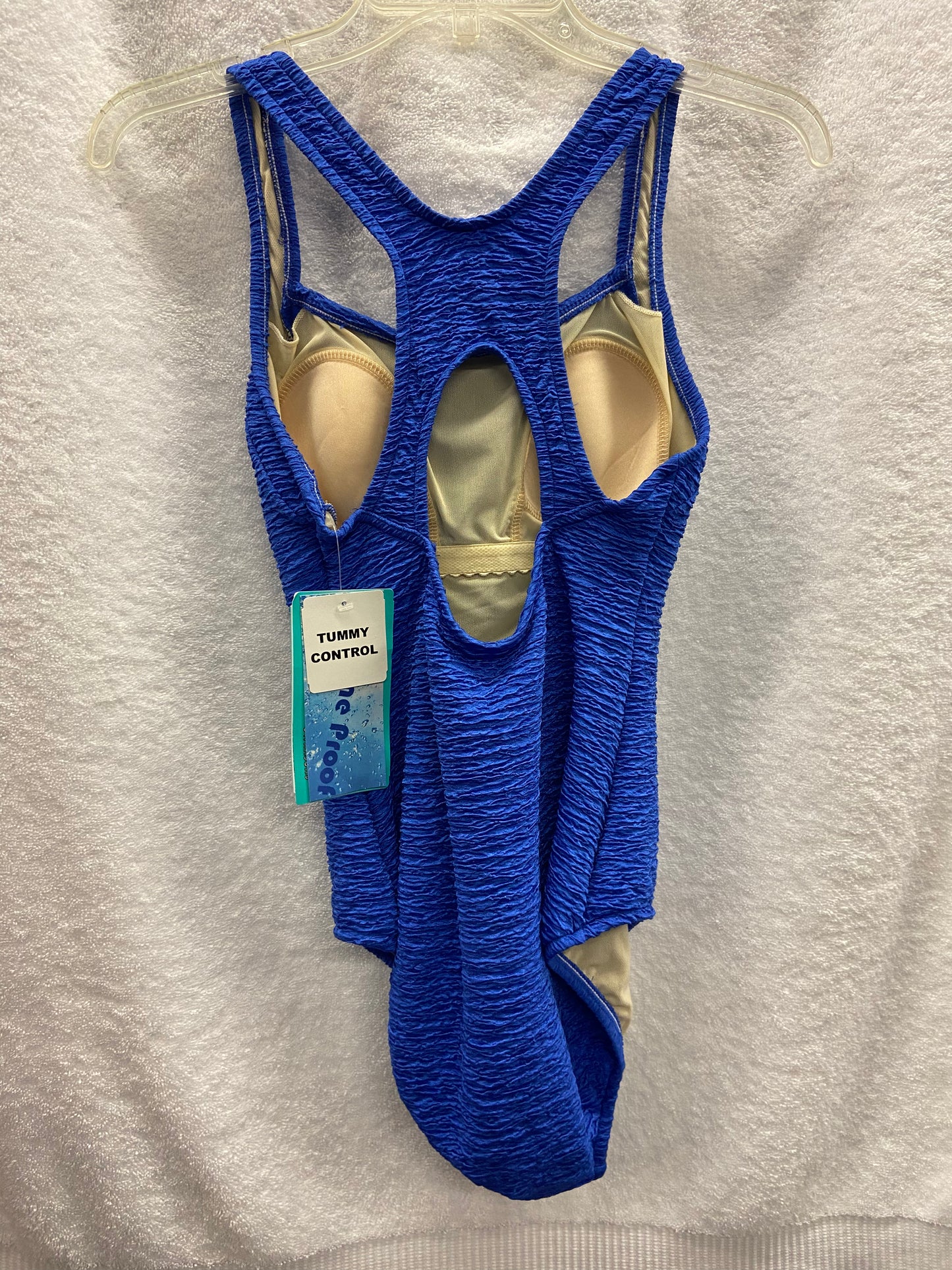 Penbrooke Peri Purple Krinkle One Piece H Back Suit Size 10