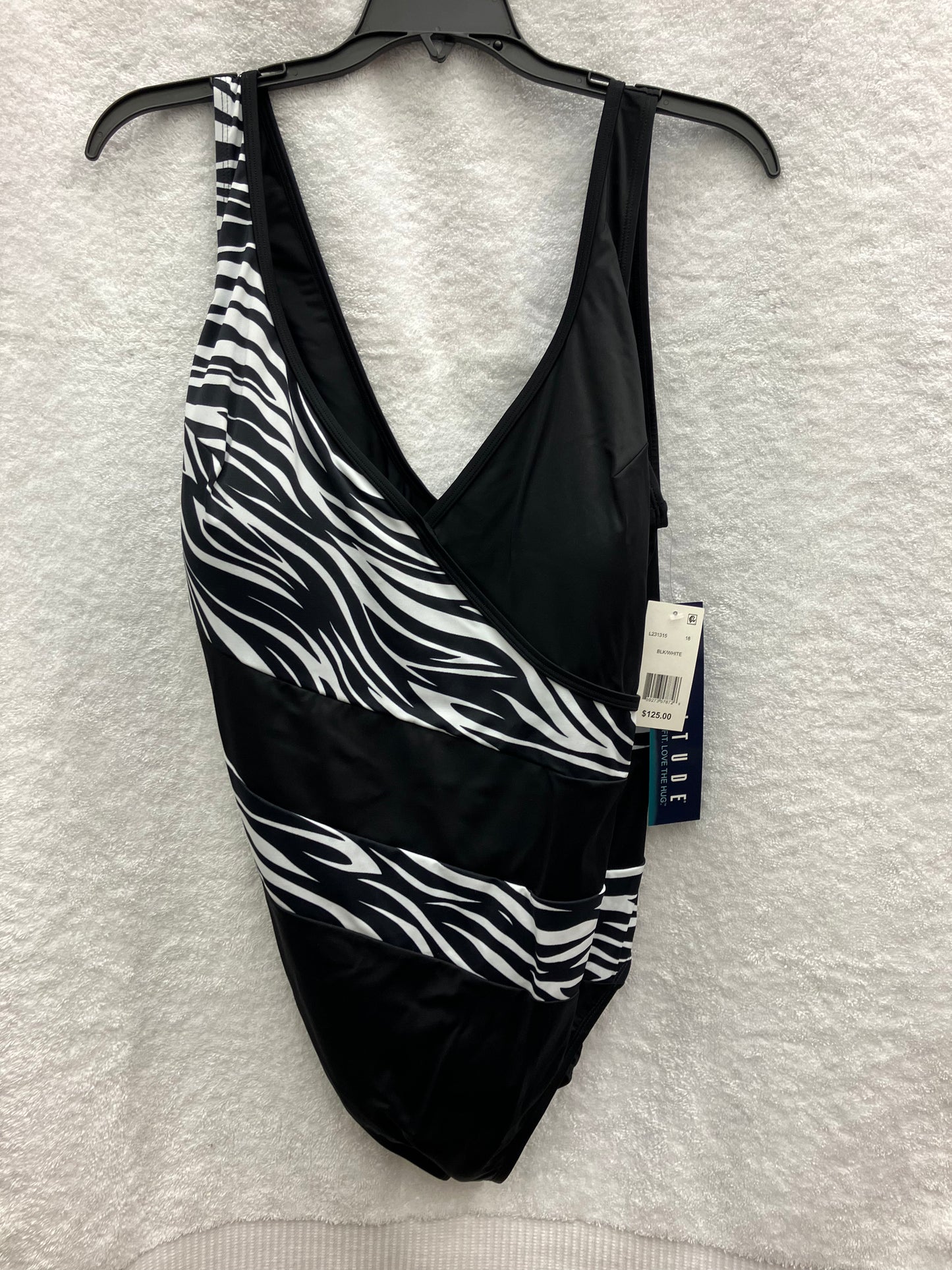 Longitude Black/White One Piece Suit Size 18