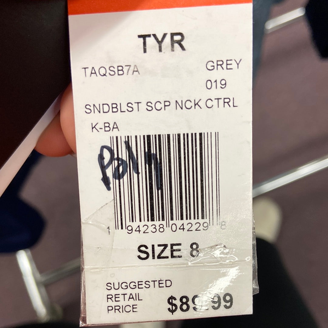 TYR Grey Sandblast Scoop Neck Control Lift Suit Suit Size 8