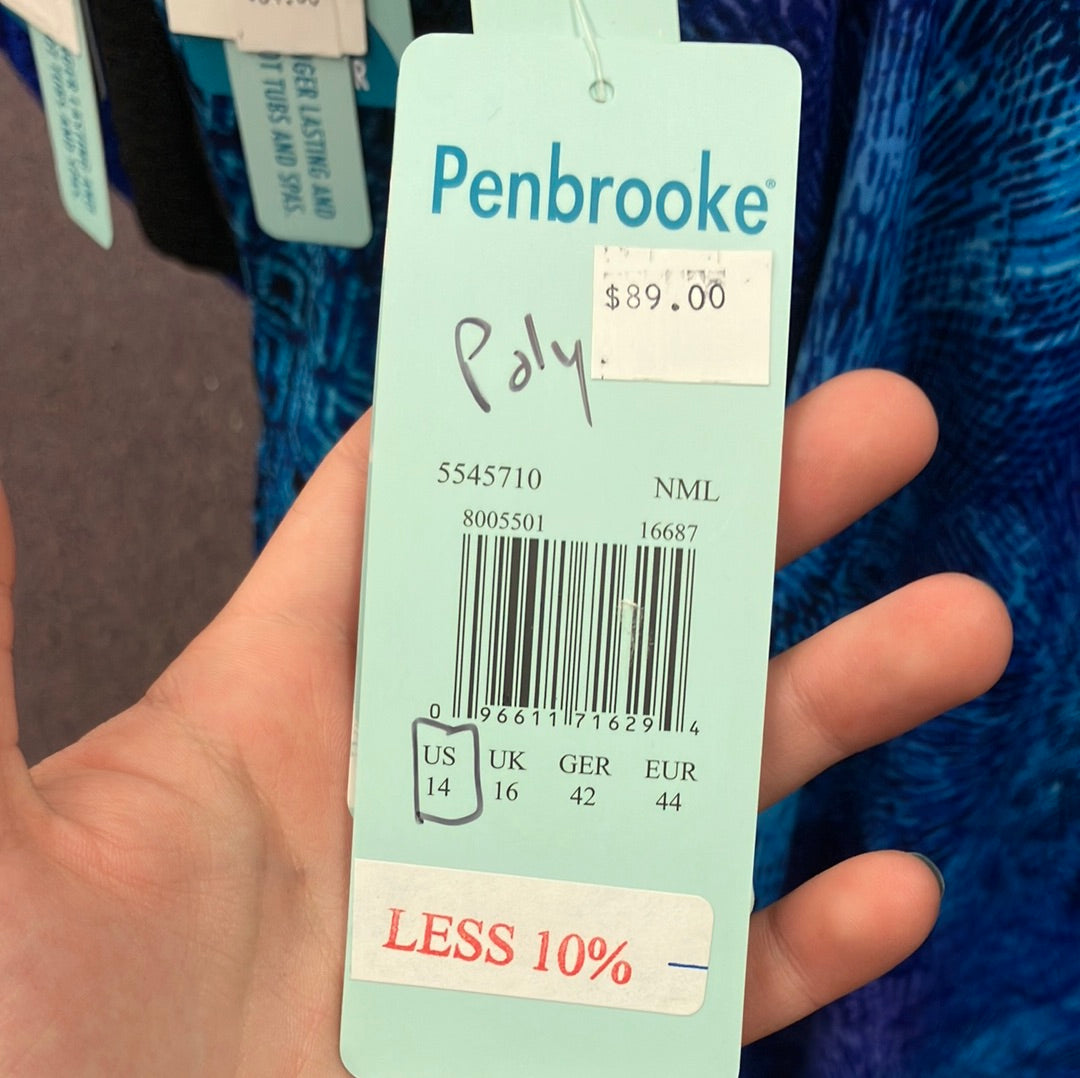 Penbrooke Waist Minimizer Navy Suit Size 14