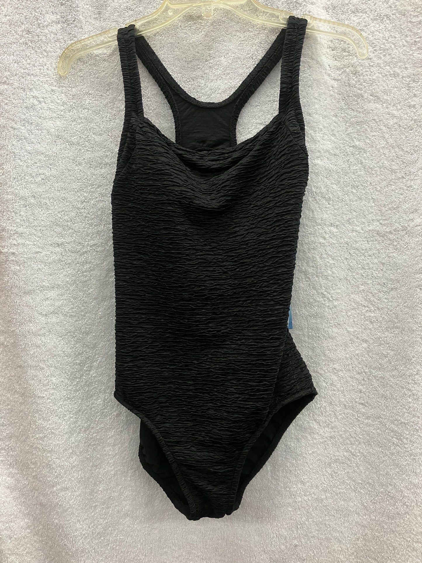 Penbrooke Black Krinkle One Piece H Back Suit Size 12