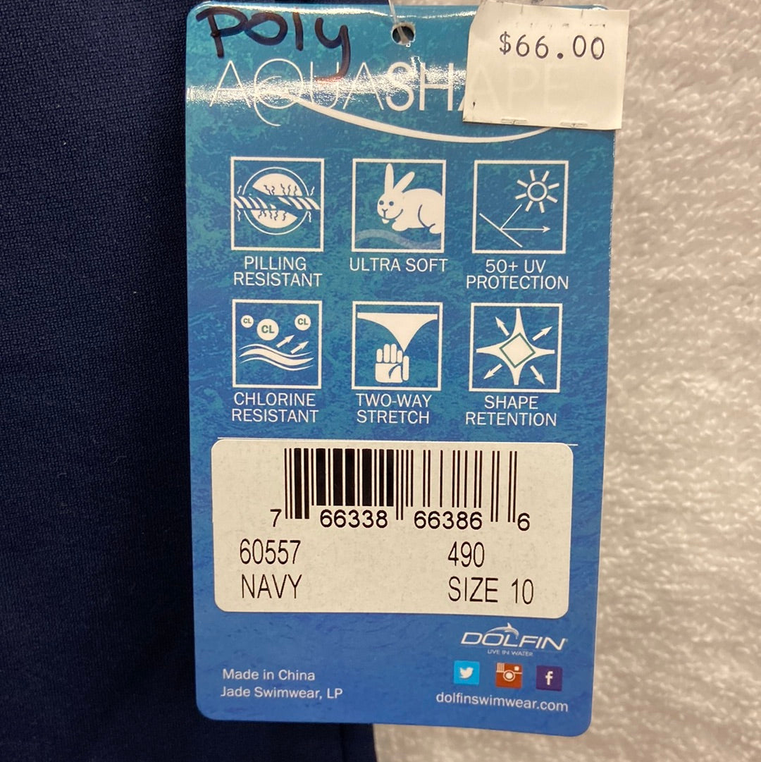 Dolfin Navy Aquatic Fitness Instructor Suit Size 10
