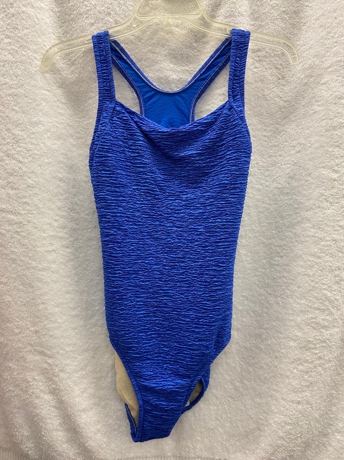 Penbrooke Peri Purple Krinkle One Piece H Back Suit Size 10