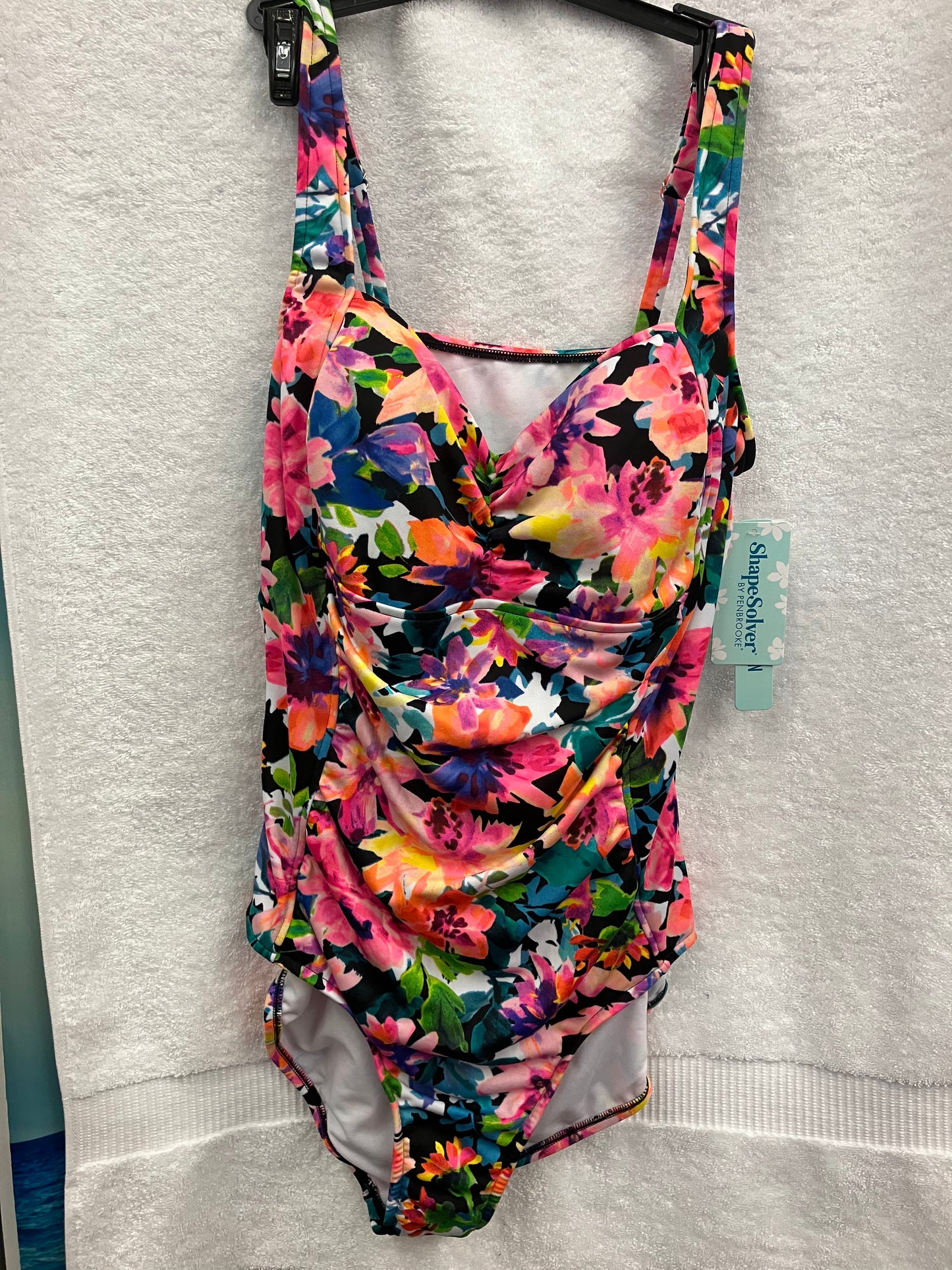 Penbrooke Black/Multi Shape Solver One Piece Missy Control Size 16