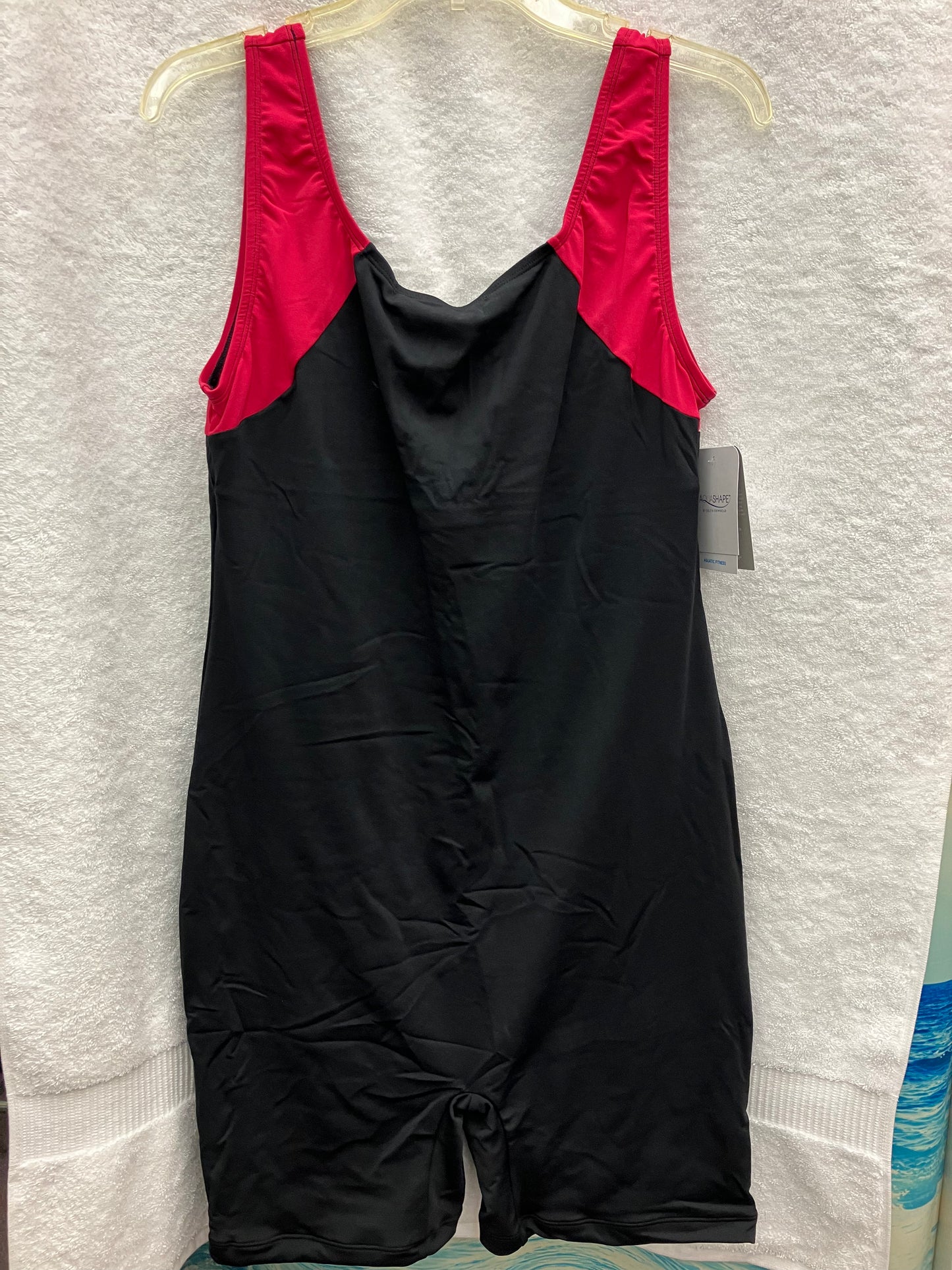 Dolfin Aquatic Fitness Black/Pink Instructor Suit Size 18