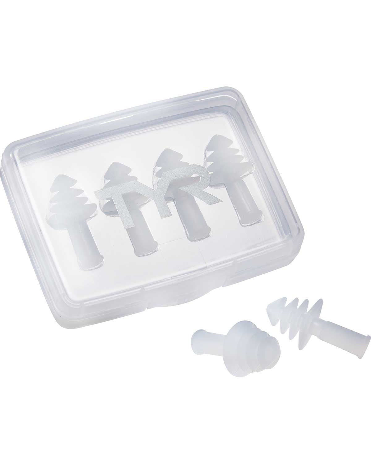 TYR Clear 4 Pack Ergo Flex Ear Plugs