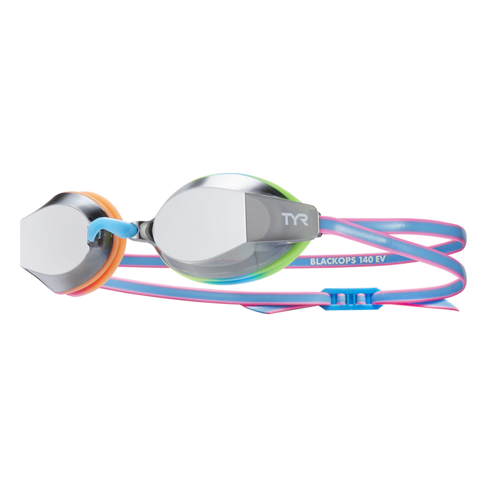 TYR Blue/Pink Youth Blackops 140 EV Racing Mirrored Fit Goggle