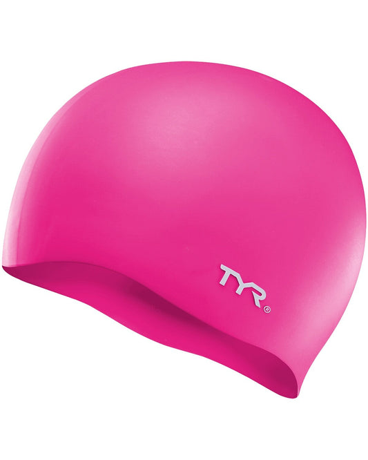 TYR Pink Wrinkle-Free Silicone Swim Cap