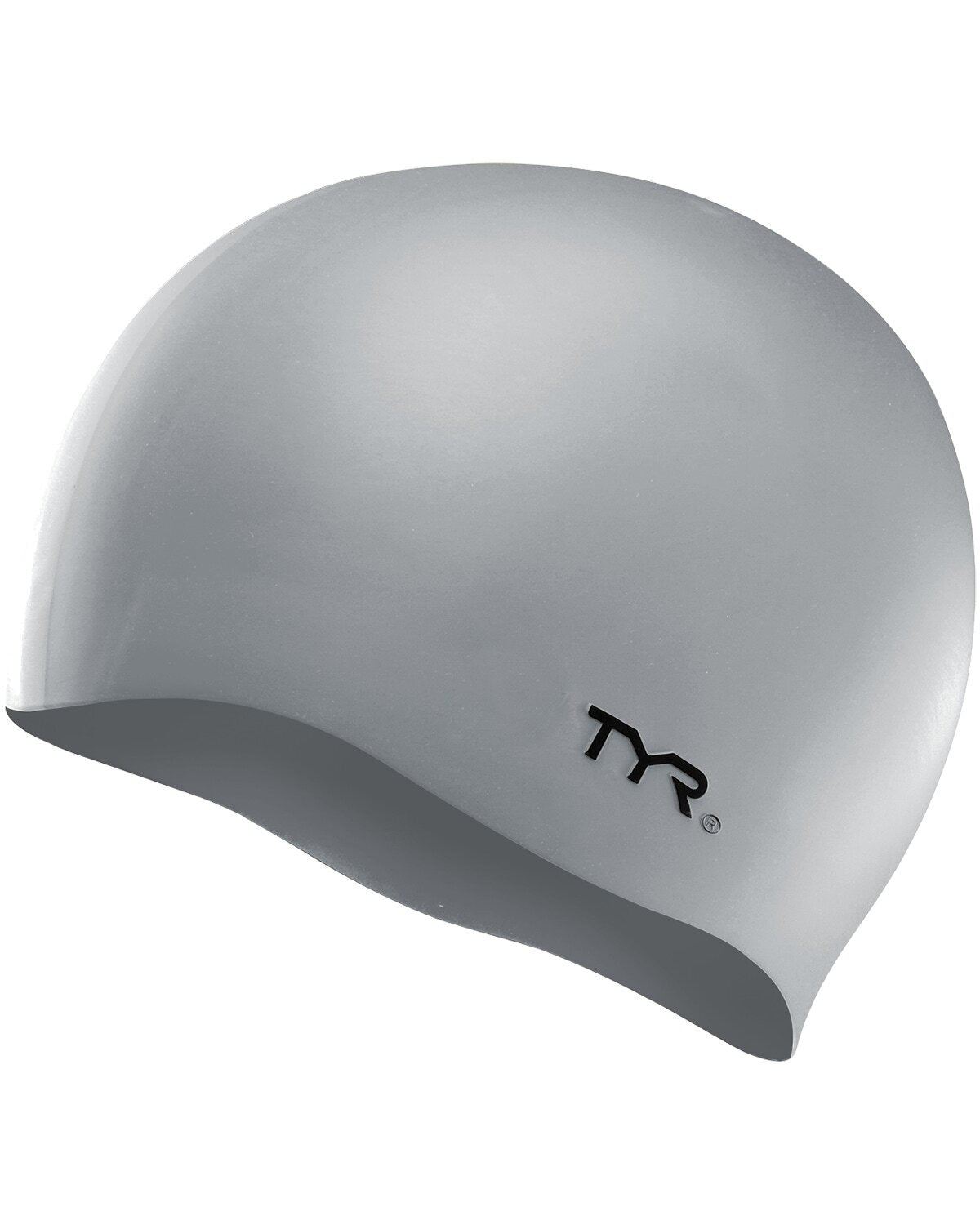 TYR Silver Wrinkle-Free Silicone Swim Cap