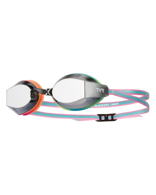 TYR Rainbow/Black Blackops 140 EV Mirrored Racing Goggle