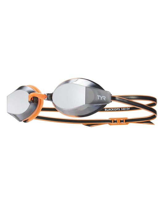 TYR Silver/Orange Blackops 140 EV Racing Mirrored Nano Fit Goggle