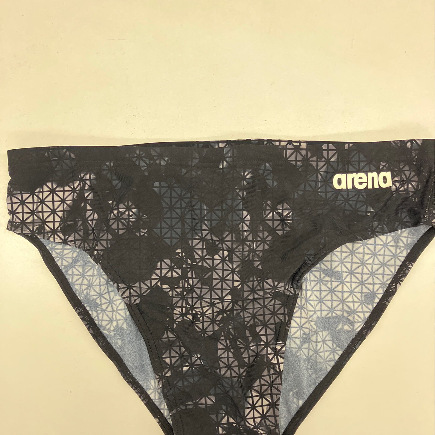 Arena M 38 Star Flower Black Grey Brief Racing Suit