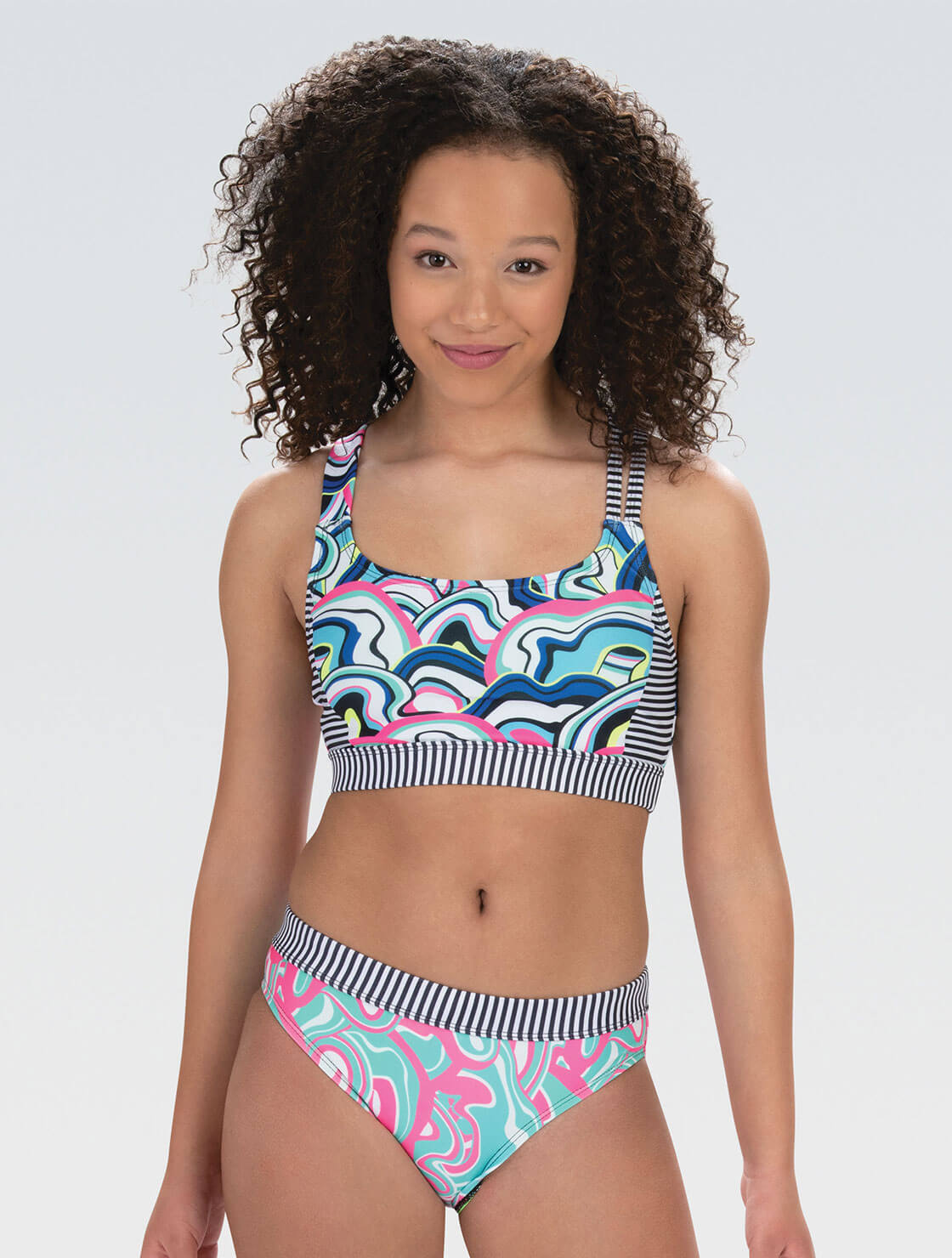 Dolfin Uglies Women's Medium Off Beat Workout Two Piece Swimsuit