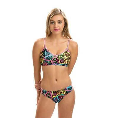 Dolfin Uglies Women's Large Graffiti Jungle Workout Two Piece Swimsuit