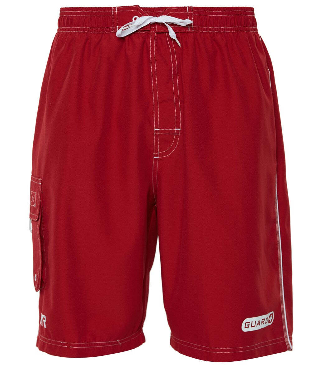 TYR Small Red Men's Guard Challenger Swim Short