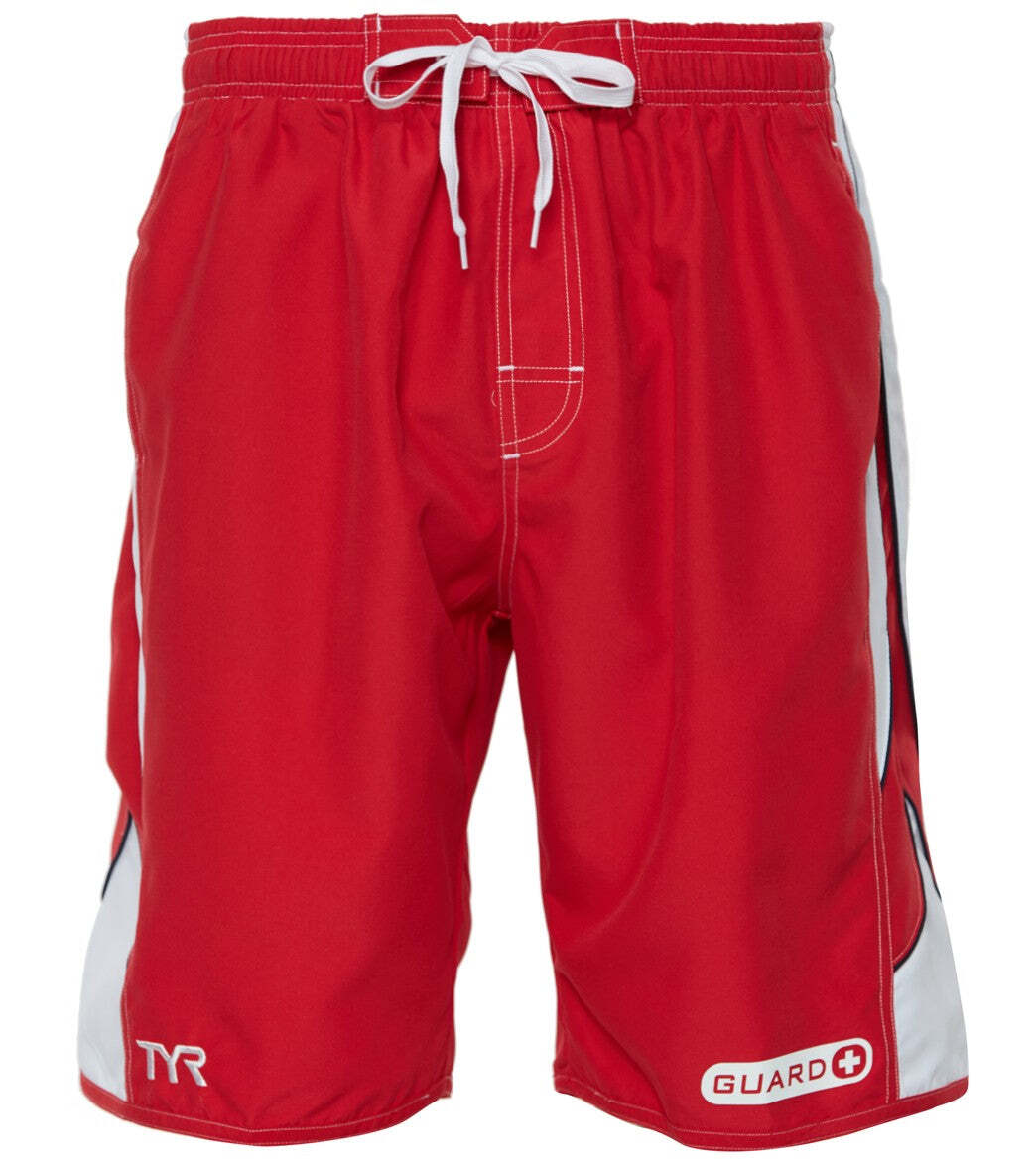 TYR Red Medium Men's Guard Aero Trunk Swim Short