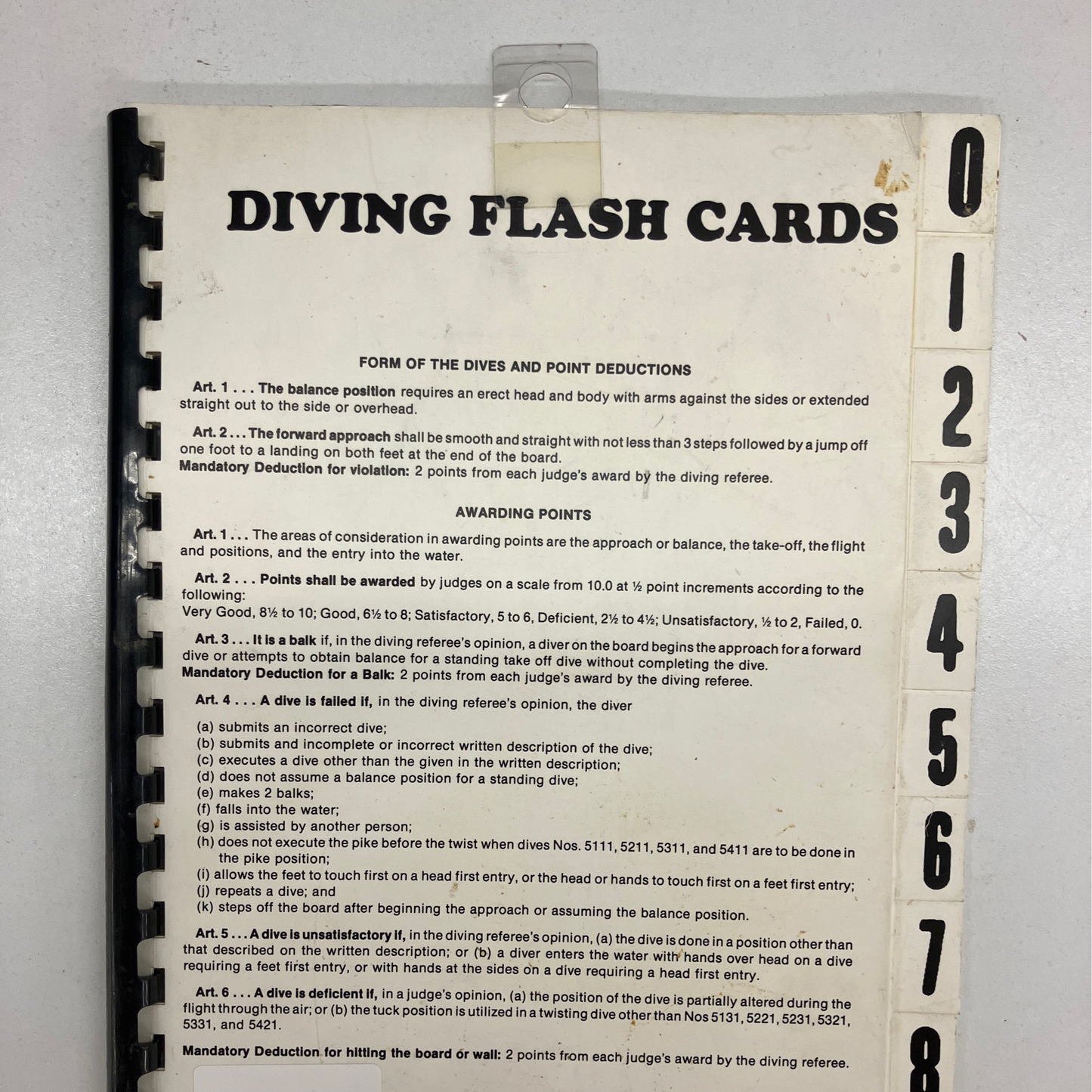 Sprint Diving Flashcards