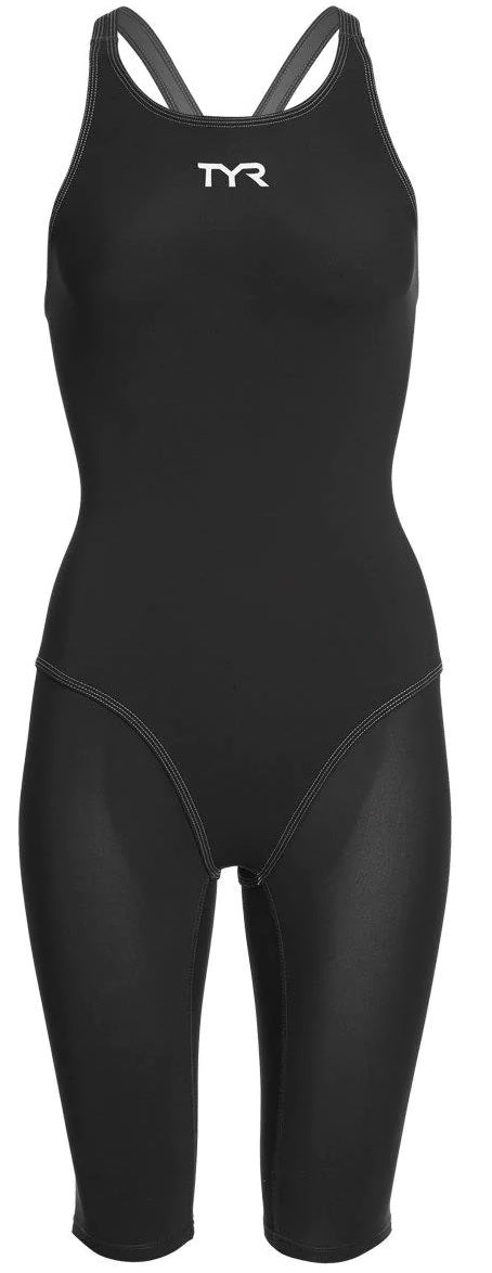 TYR Women's Size 26 Black/Grey Thresher Open Back Tech Suit