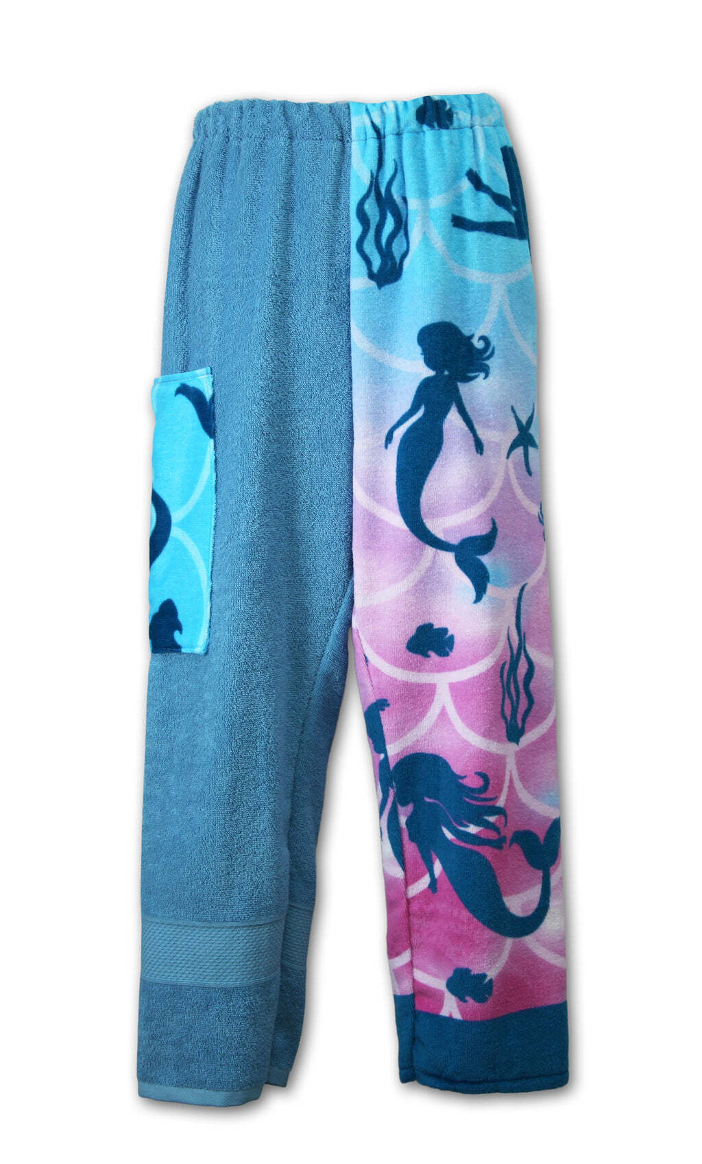 Large Teal Mermaid Towel Pants