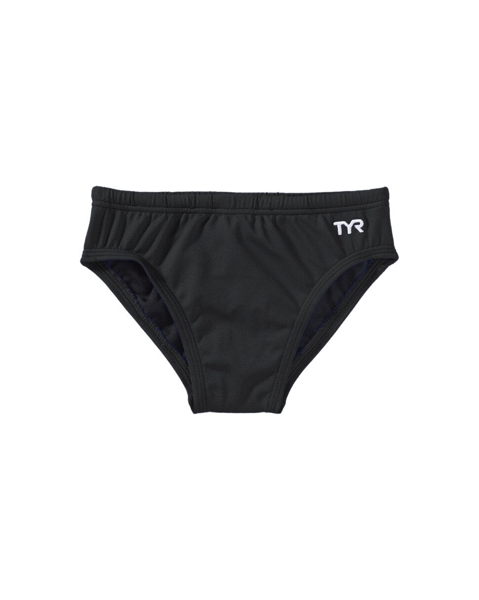 TYR Black Durafast Elite Solid Racer Brief Swimsuit Size 30