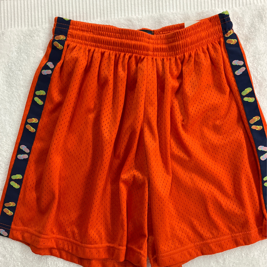 Fit 2 Win Adult Small Flip Flop Ribbon Orange Shorts
