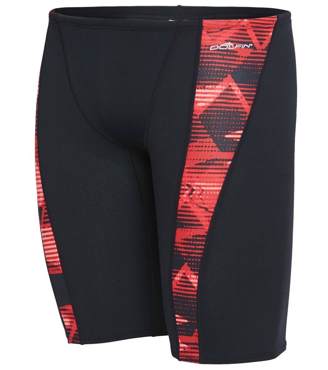 Dolfin Red Reliance Eclipse Spliced Jammer Size 34