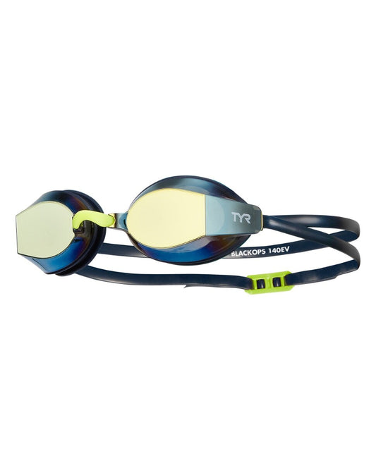 TYR Gold/Navy Blackops 140 EV Mirrored Racing Goggle