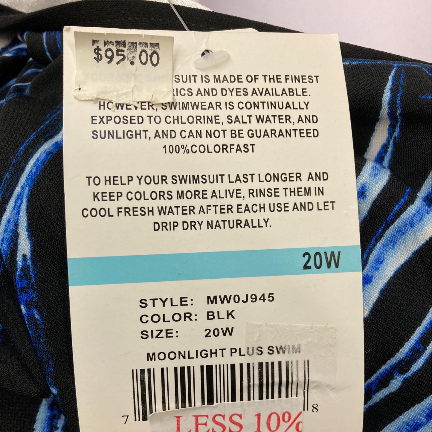 Maxine Black Moonlight Plus Swim Size 20W