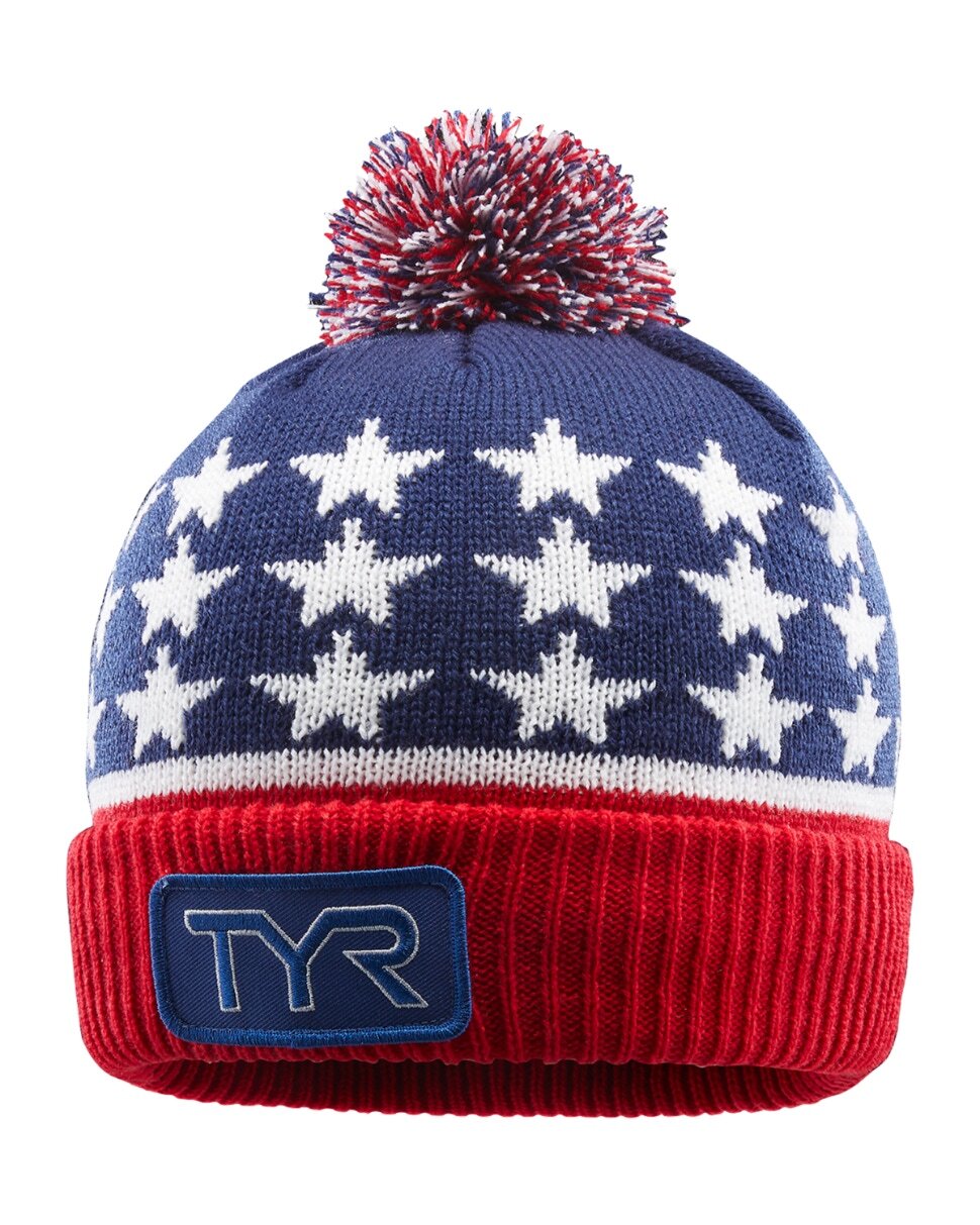 TYR Red/White/Blue Unisex USA Beanie Hat