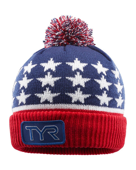 TYR Red/White/Blue Unisex USA Beanie Hat