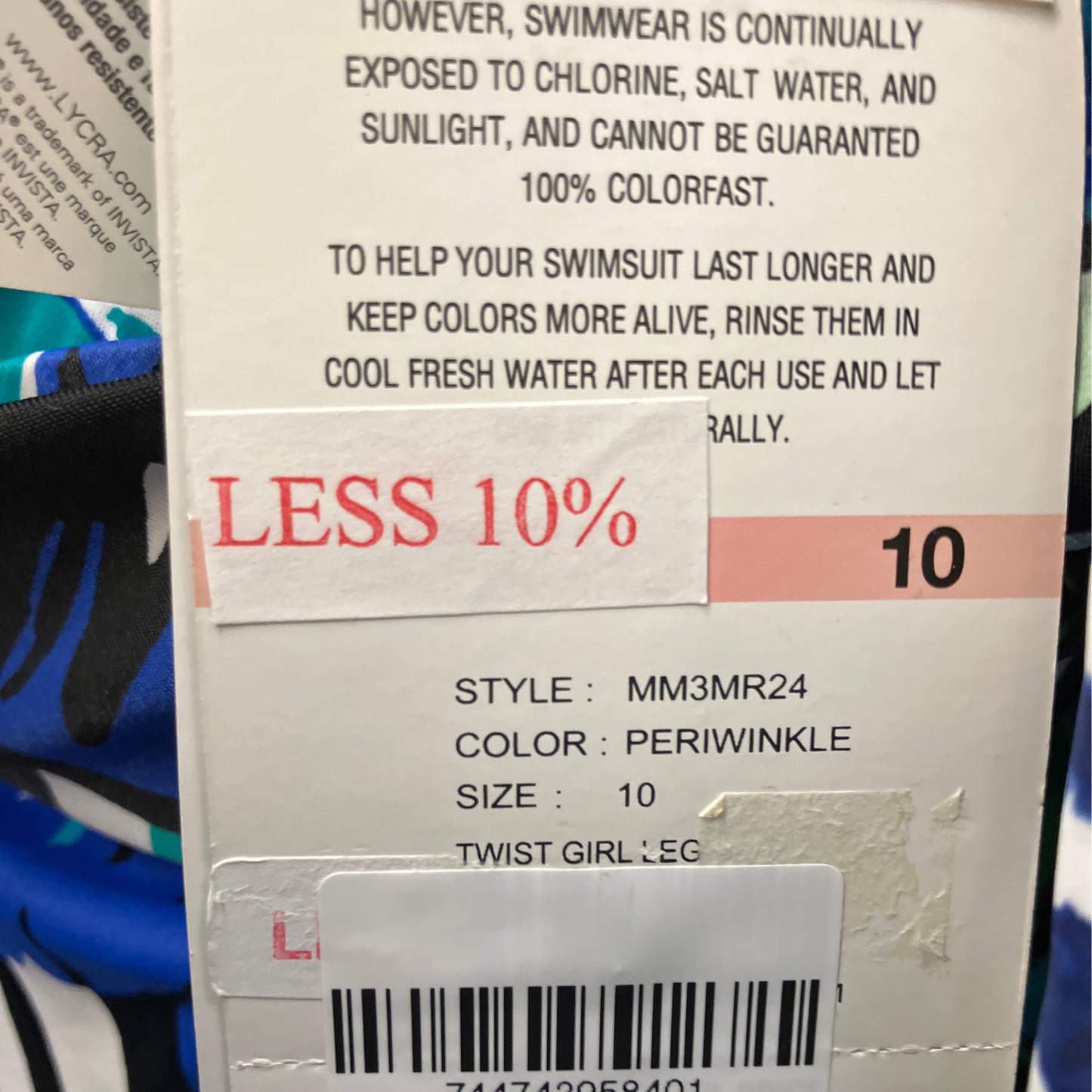 Maxine Womens 10 Periwinkle Twist Girl Leg Swim Suit